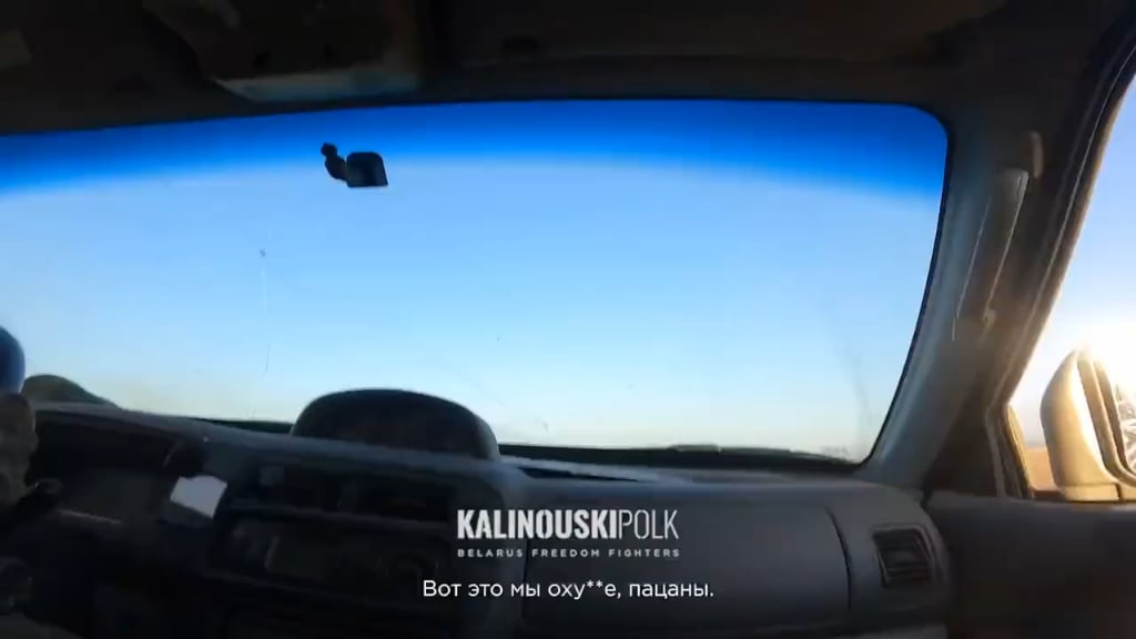 An unsuccessful attempt by a Russian FPV drone to attack a car of Belarusian volunteers in the eastern direction [September 2024]