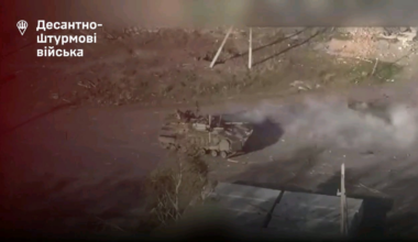 Ukrainian paratroopers of one of the Air Assault Brigades spotted a modern Russian BMD-4 armored vehicle on the Kursk front. The BMD's EW shield downed one attacking FPV strike drone, before another drone hit and ignited the enemy vehicle.