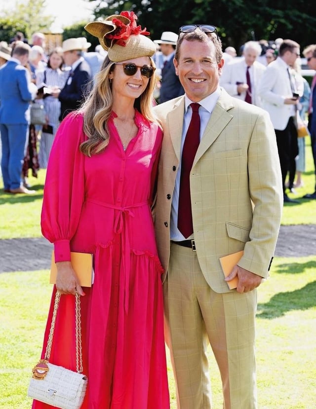 Peter Phillips and his girlfriend Harriet Sperling at the Goodwood Races