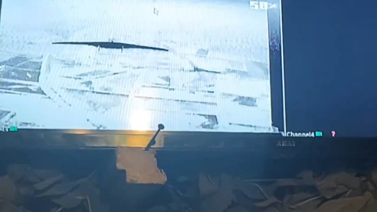 Russians watch via analog video interception system as Ukrainian FPV shoots down their reconnaissance UAV