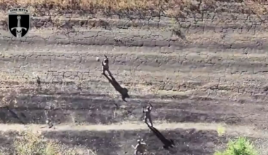 Russian artillery strike on a group of Russian Soldiers trying to surrender