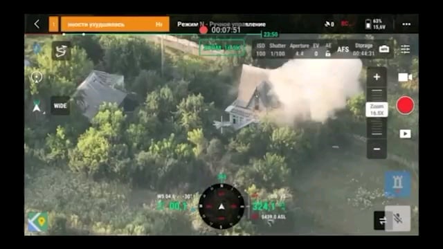 Drone operators of the Ukrainian Volunteer Army hit several Russian infantry positions, vehicles, an AA gun mounted on a truck and other enemy equipment with FPV drones. Ukraine, southern frontline, September 2024.