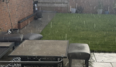 Basking in the late British summer… oh… wait.