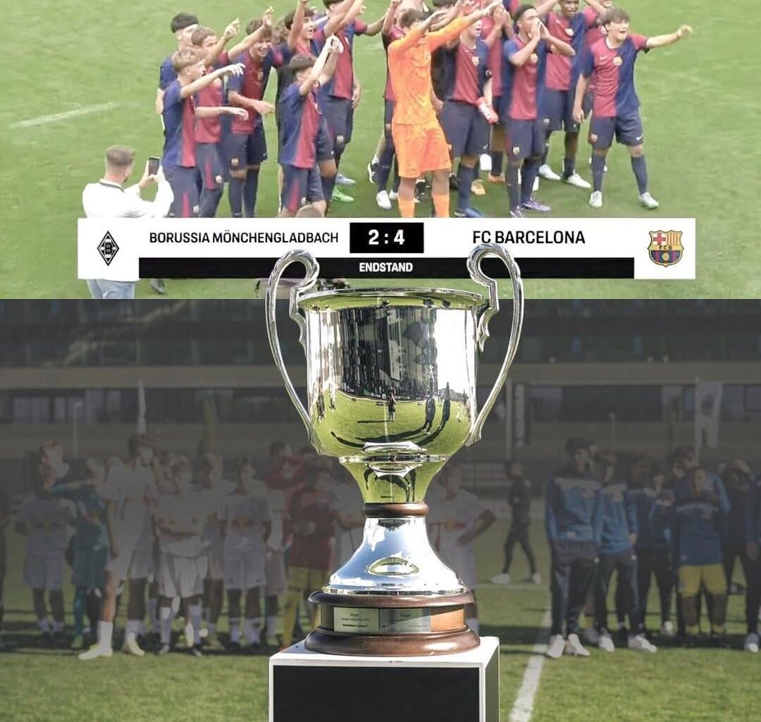 Barcelona U-16 (born in 2009) are Champions of the Porsche Football Cup after beating Borussia Monchengladbach 2-4