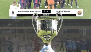 Barcelona U-16 (born in 2009) are Champions of the Porsche Football Cup after beating Borussia Monchengladbach 2-4