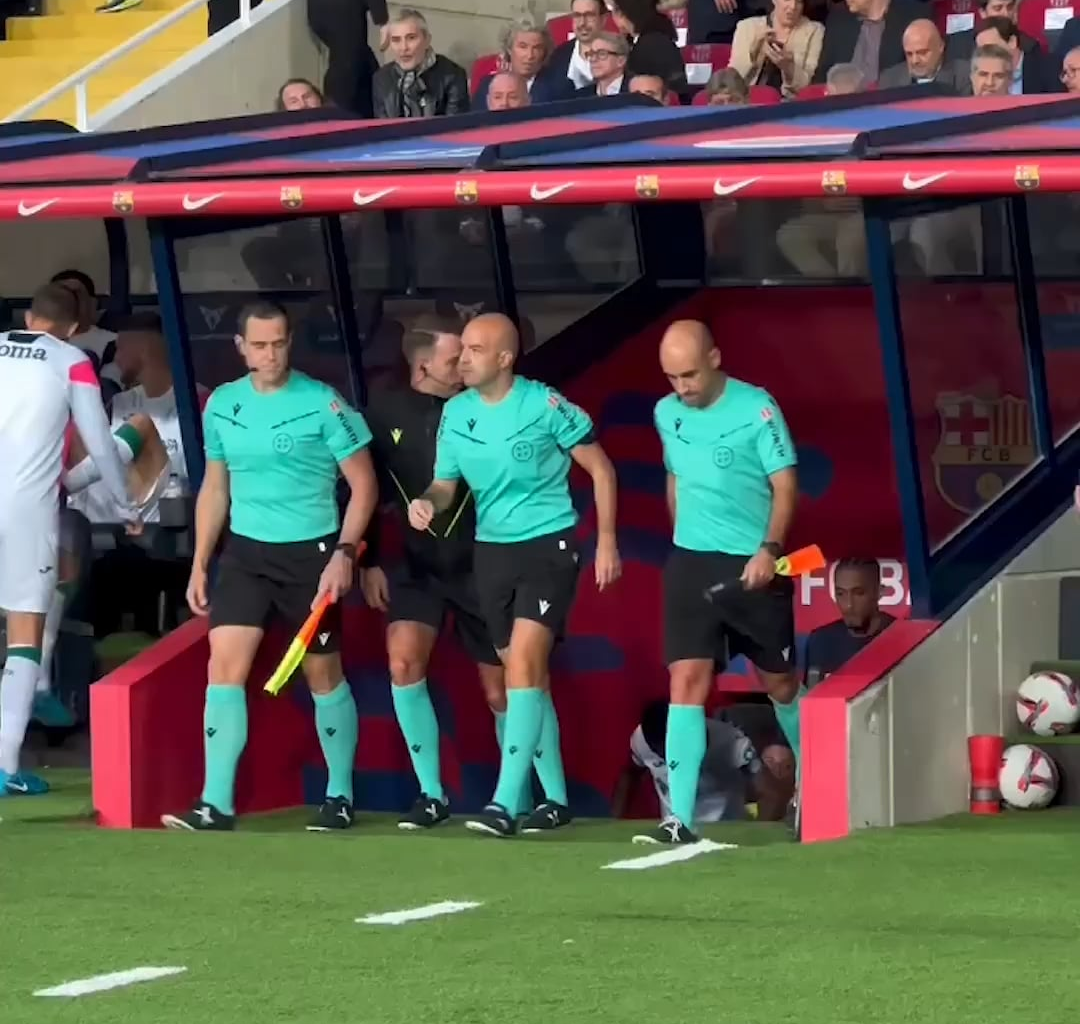 Barcelona players walk out with a message of support for injured goalkeeper Marc-Andre Ter Stegen who is out for the season