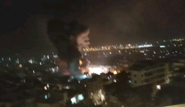 Another angle of IDF airstrike in beirut, 28 September 2024