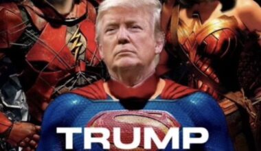 Trump Posts Terribly Edited Meme of Himself as Superman