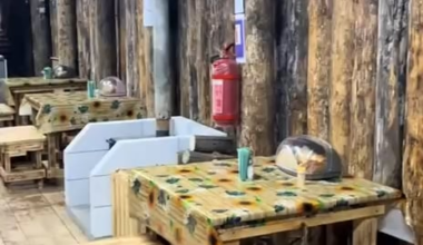 A canteen in a dugout somewhere in Ukraine