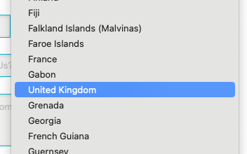You never know if its United Kingdom, England or Great Britain. So you scroll all the way down U, then you go to G, then you go to E. But this? This is by far the worst I have seen.
