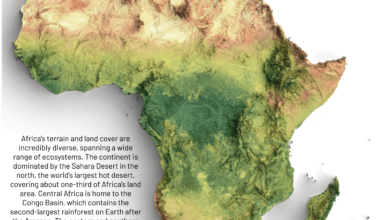 [OC] A Map🗺️ Showing Africa Continent relief ,Dataset is from Natural Earth and GEBCO Bathymetry