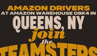 Congratulations To The New Unionized Amazon Drivers In Queens!