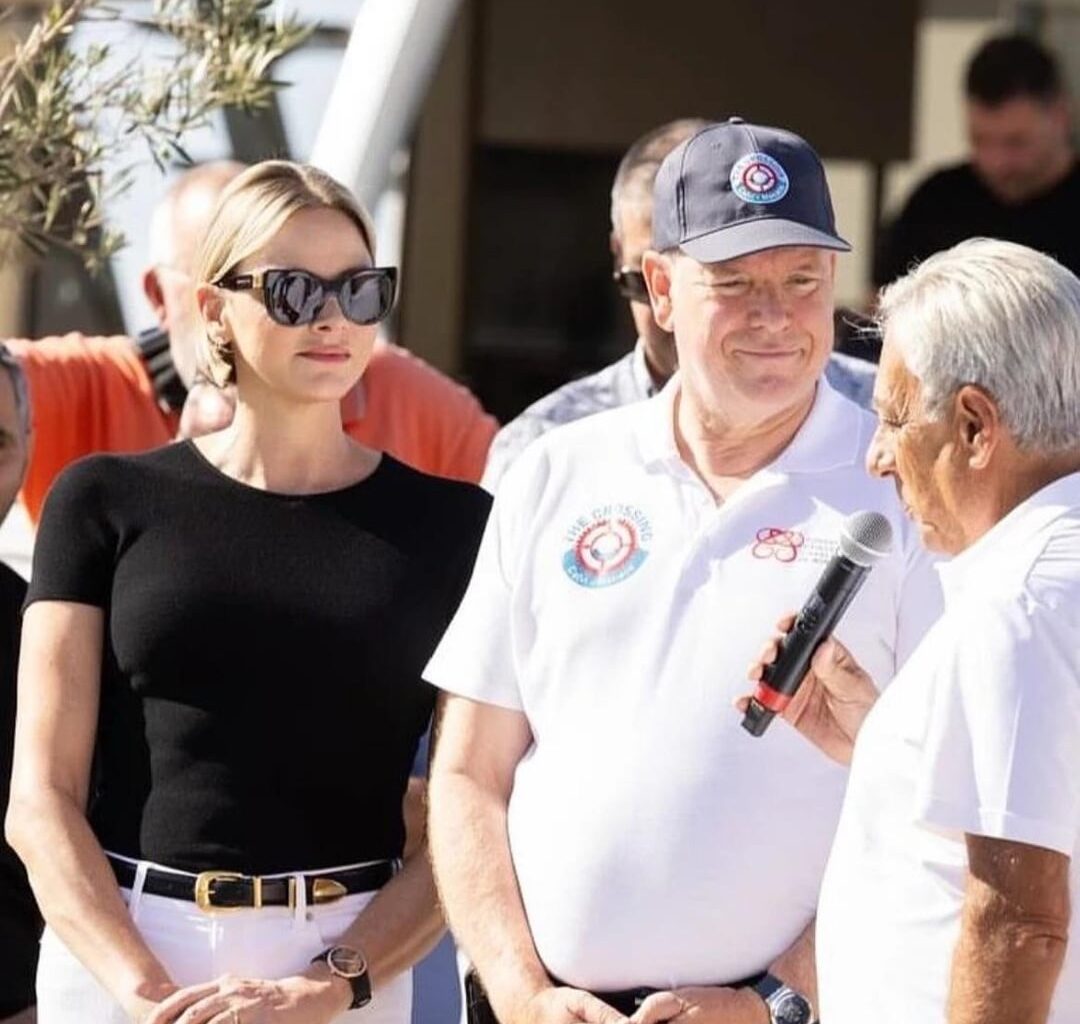 Prince Albert and Princess Charlene Attend the Start of 'The Crossing: Calvi – Monaco' Charity Water Bike Race