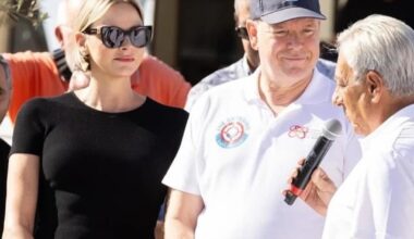 Prince Albert and Princess Charlene Attend the Start of 'The Crossing: Calvi – Monaco' Charity Water Bike Race