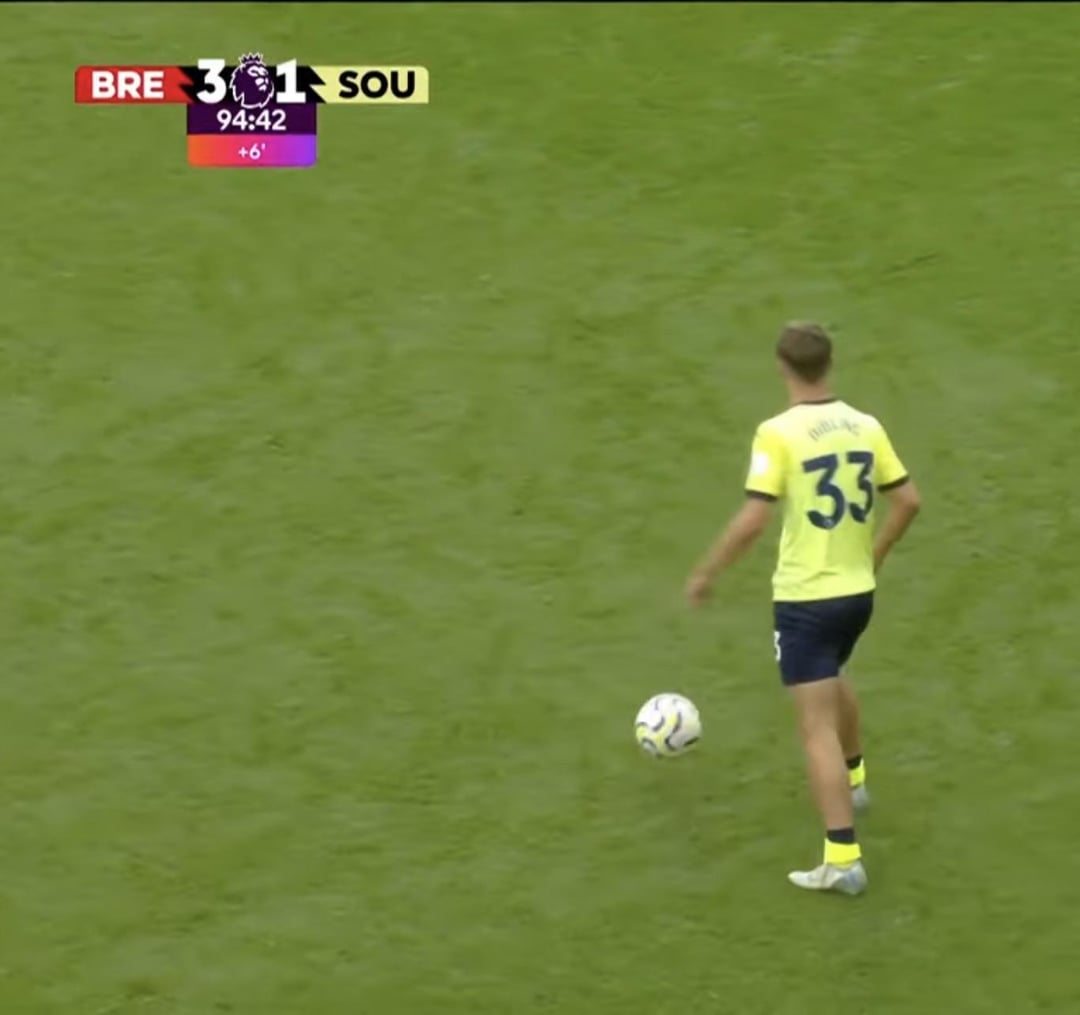 Did Tyler Dibling play without proper “shin” guards vs. Brentford?