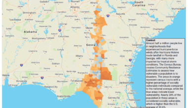 Communities Exposed to Hurricane Force Winds by Hurricane Helene [OC]