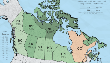 [OC] I shared my topographic postcard designs with all Canadian provincial and territorial subreddits and this was the response I got from each.