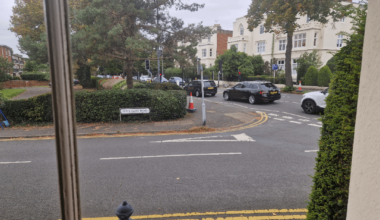 Council have put up temporary traffic lights whilst they fix the pedestrian crossing. The temporary ones are always red.