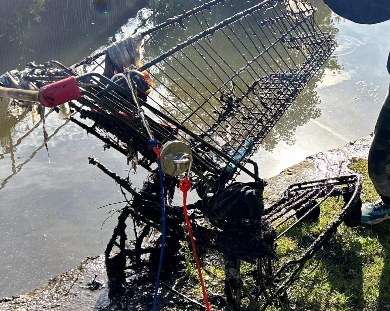 A blast from the past. Just pulled a kwik save trolley from the bottom of the canal.