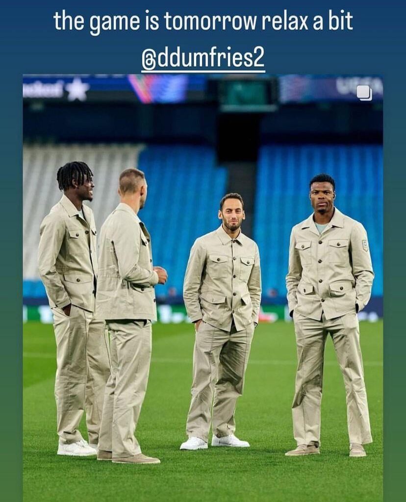 Yann Bisseck on Instagram. 🤣