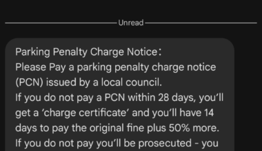 Since when do councils notify you of a PCN via text... I don't think I'll be clicking the link