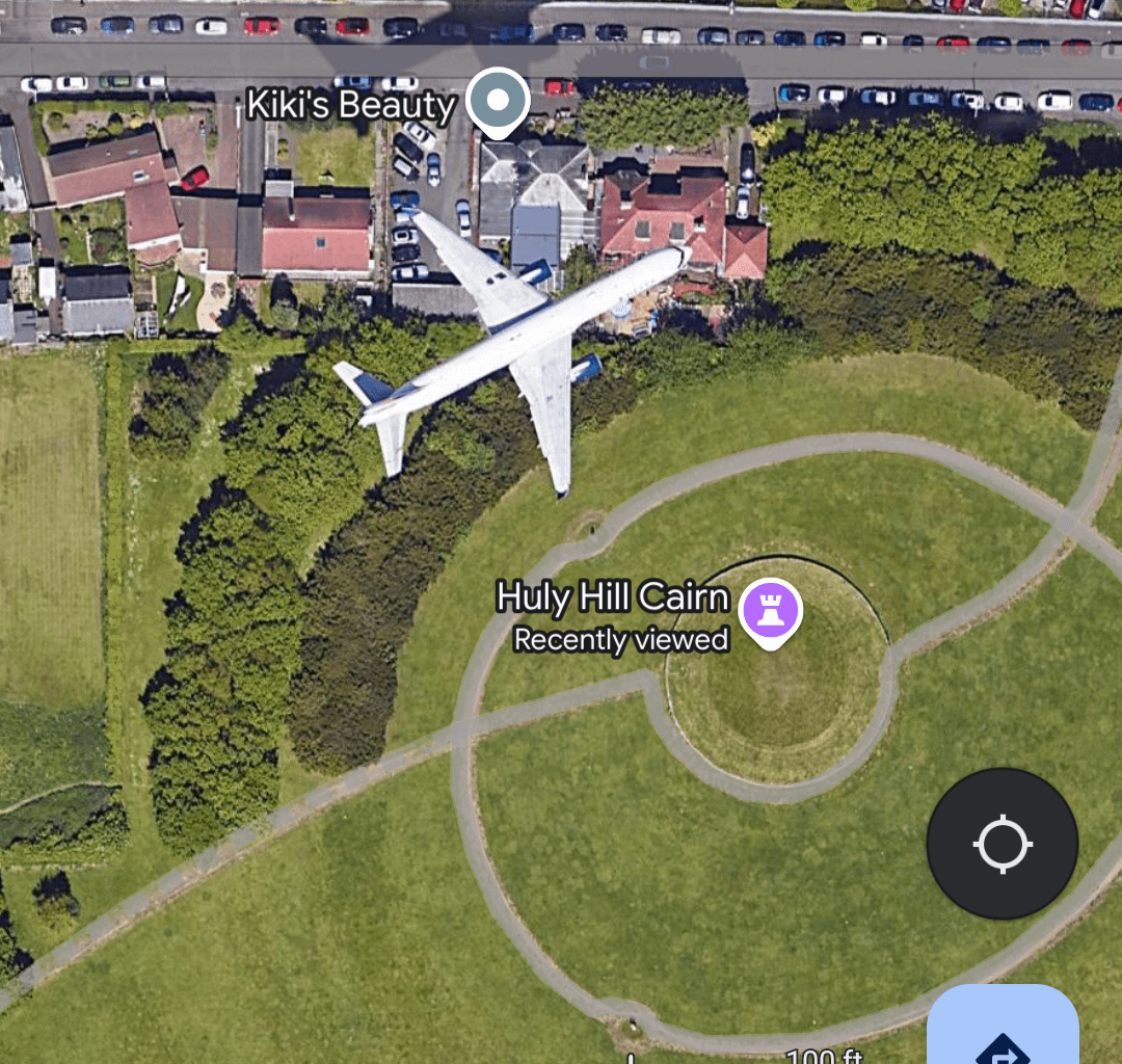 Spotted a plane on Google maps