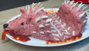 Who drove over my minced meat hedgehog?