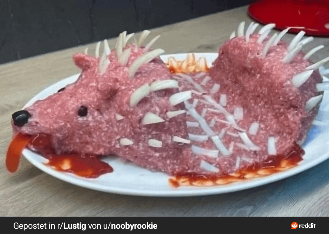 Who drove over my minced meat hedgehog?