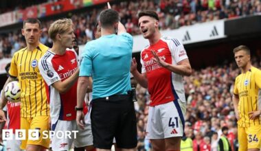 [BBC] Referee Kavanagh right to send Rice off - panel