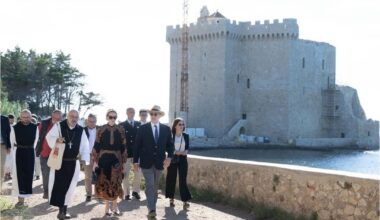 Prince Albert and Princess Charlene Visit Lérins Abbey on Saint-Honorat