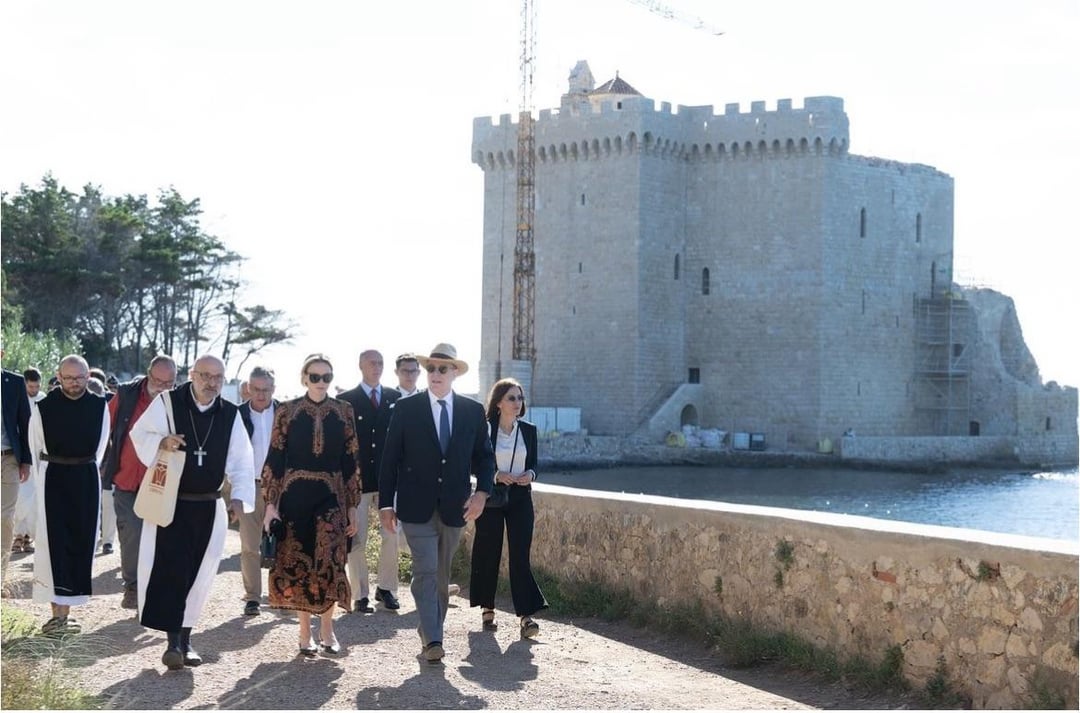 Prince Albert and Princess Charlene Visit Lérins Abbey on Saint-Honorat