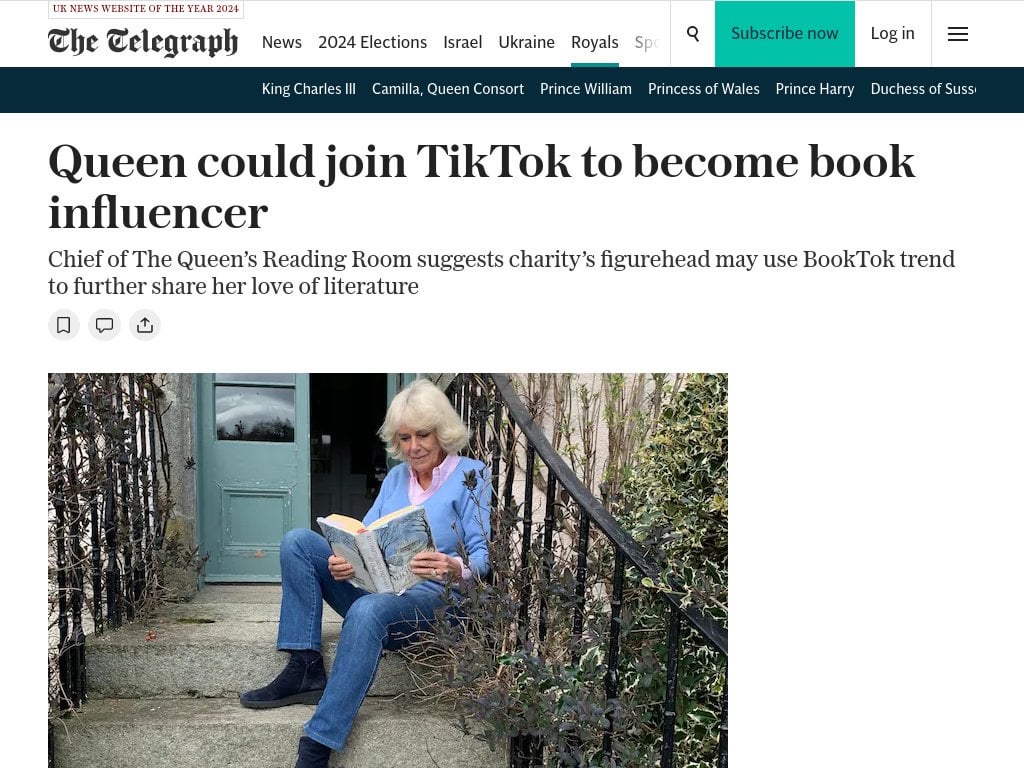 Queen could join TikTok to become book influencer