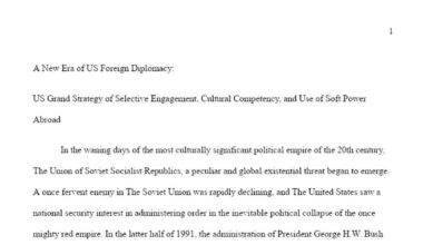 A New Era of Foreign Diplomacy: US Grand Strategy of Selective Engagement, Cultural Competency, and Use of Soft Power Abroad