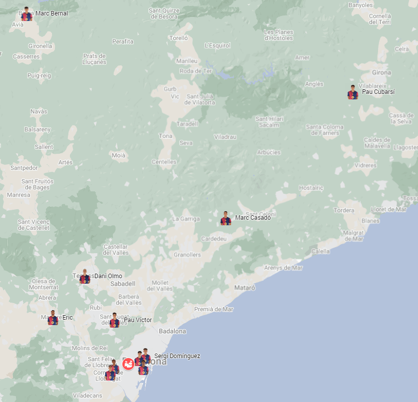 One of the things I appreciate the most about our current team is how local it is: Of the 23 players used so far by Flick, 18 have been Spanish. Almost half of the 23 players - 11 in total - were born within 100 kilometers of Camp Nou.