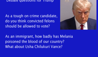 Debate questions for Trump