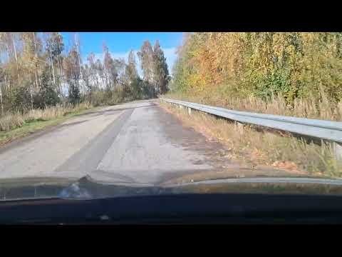 On the road in Finland | Scenery of the Finnish countryside in Tuunajärvi - Kankaanpää near Pori in Autumn 2024