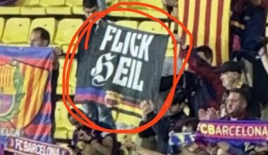 A disgusting banner at the game vs Monaco