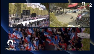 An hour before the start of the French parade