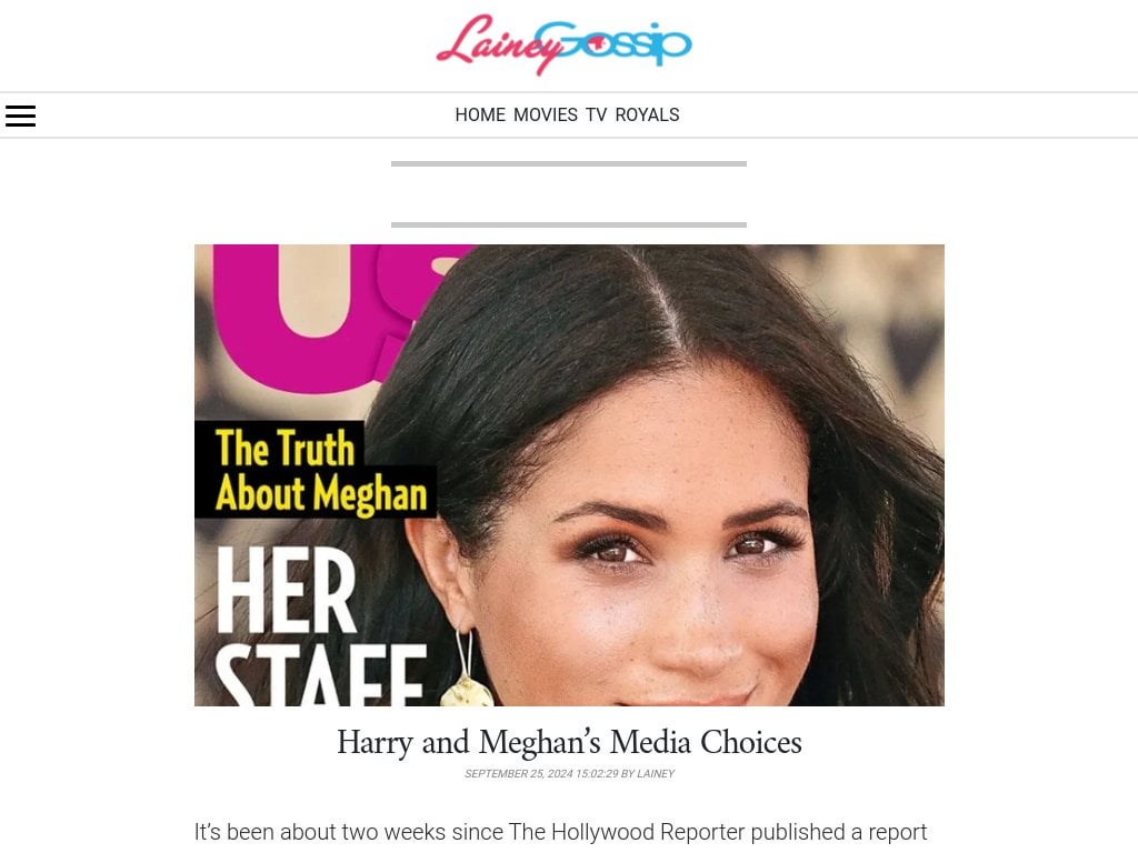 Harry and Meghan’s Media Choices