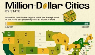 Mapped: U.S. States With the Most Million-Dollar Homes