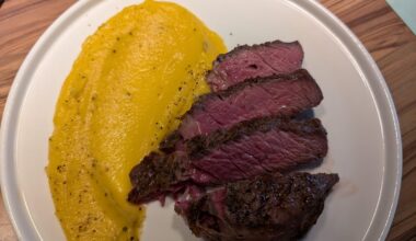 Côte de boeuf et purée de butternut