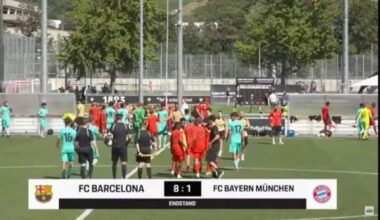 Barça u15 just won against Bayern u15 8-1 in a friendly competition (Porsche Fussball Cup)