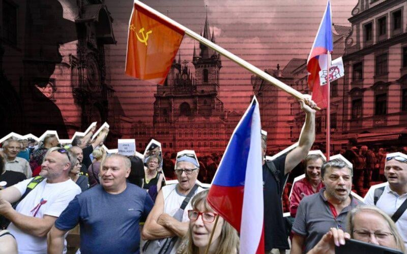 According to Russian Communist chief Zyuganov, the Communist Party of Bohemia and Moravia (KSČM) leads the fight against American expansion in Europe. Some KSČM members advocate for more radical action against the current political regime in the Czech Republic.