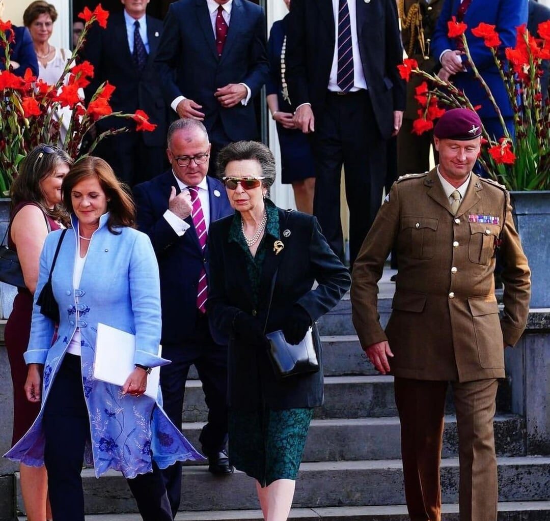 Princess Anne and Timothy Lawrence attended a reception commemorating the 80th anniversary of the Battle of Arnhem