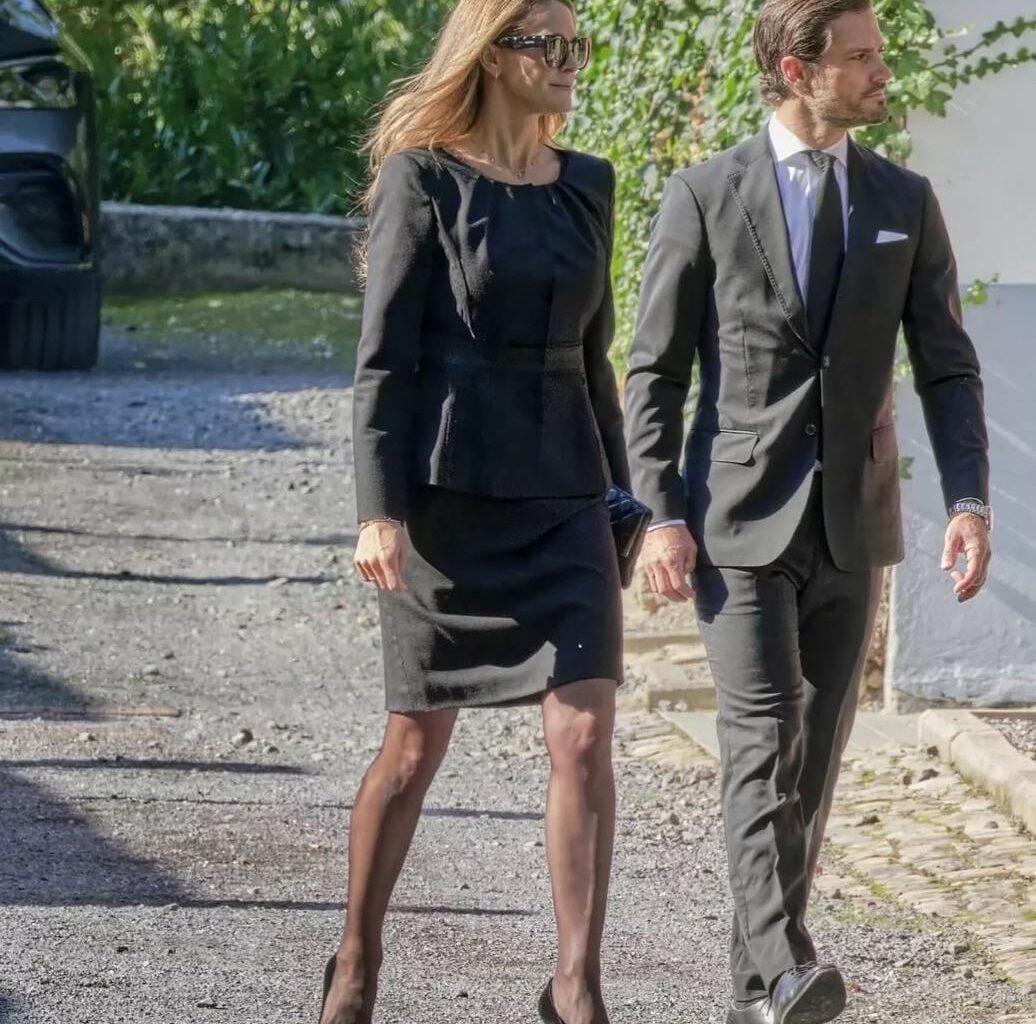 Princess Madeline and Prince Carl Philip at the funeral of Queen Silvia’s sister in law Charlotte