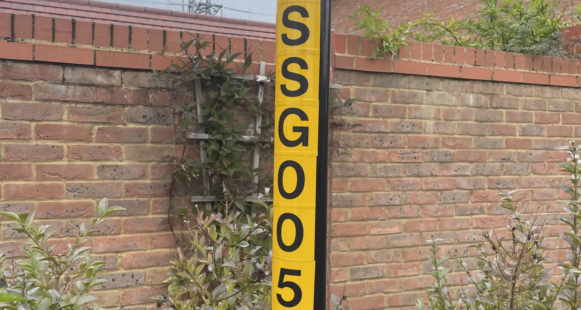 This lamppost identification number is ass goo