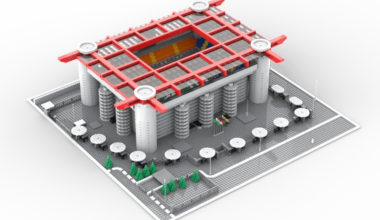 This LEGO IDEAS model called "SAN SIRO STADIUM MILAN ITALY" by user FrancescoMenchini needs 10,000 supporters for the chance of becoming a real LEGO set.