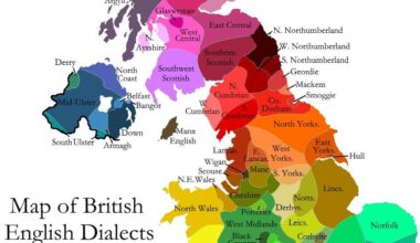 Map of British dialects - shout out to Barry, Smoggie and Orcadian