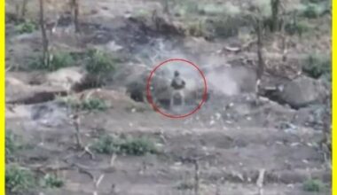 A Ukrainian defender engaged in hand-to-hand combat with a Russian occupant. He almost made it to the Ukrainian positions, but was neutralized in close combat