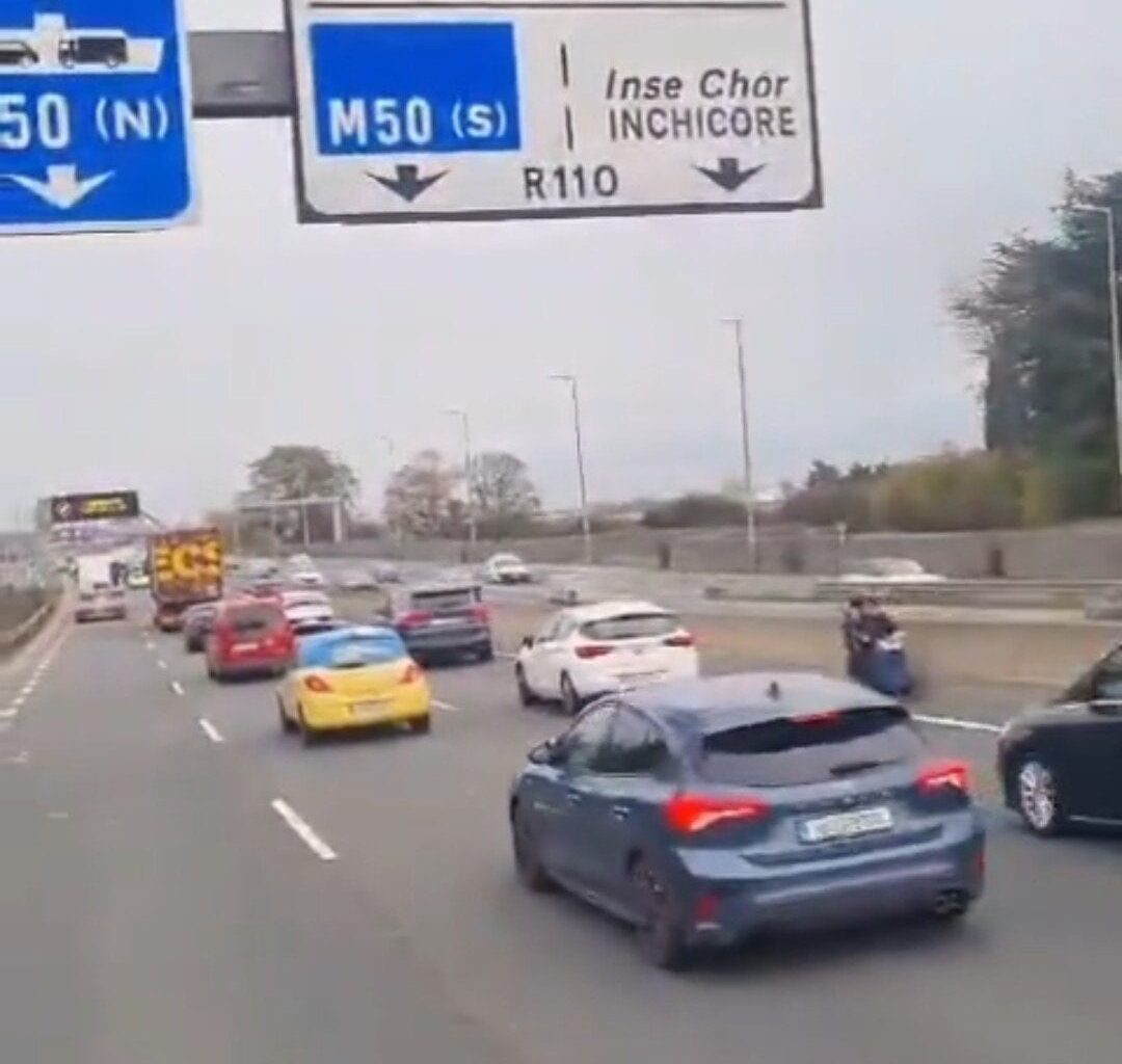 Just an auld lad on a mobility scooter on the M50